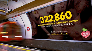 В лондонском метро появилась новая веганская реклама